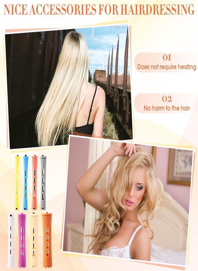 XunYee 200 Piece Hair Perm Rods Set 8 Kinds of Plastic Cold Ironing Stick, Heatless Perming Rods Hair Curlers Rollers with Pintail Comb and Tote Bag for Long Short Straight Curly Natural DIY - Image 5